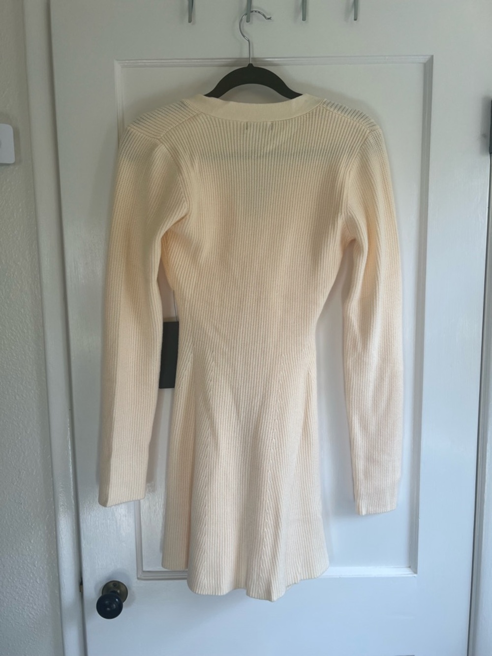 Lulu's Cream Button-Front Ribbed Mini Dress - Picture 8 of 8